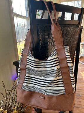 Relic by Fossil shoulder bag tote canvas and faux leather